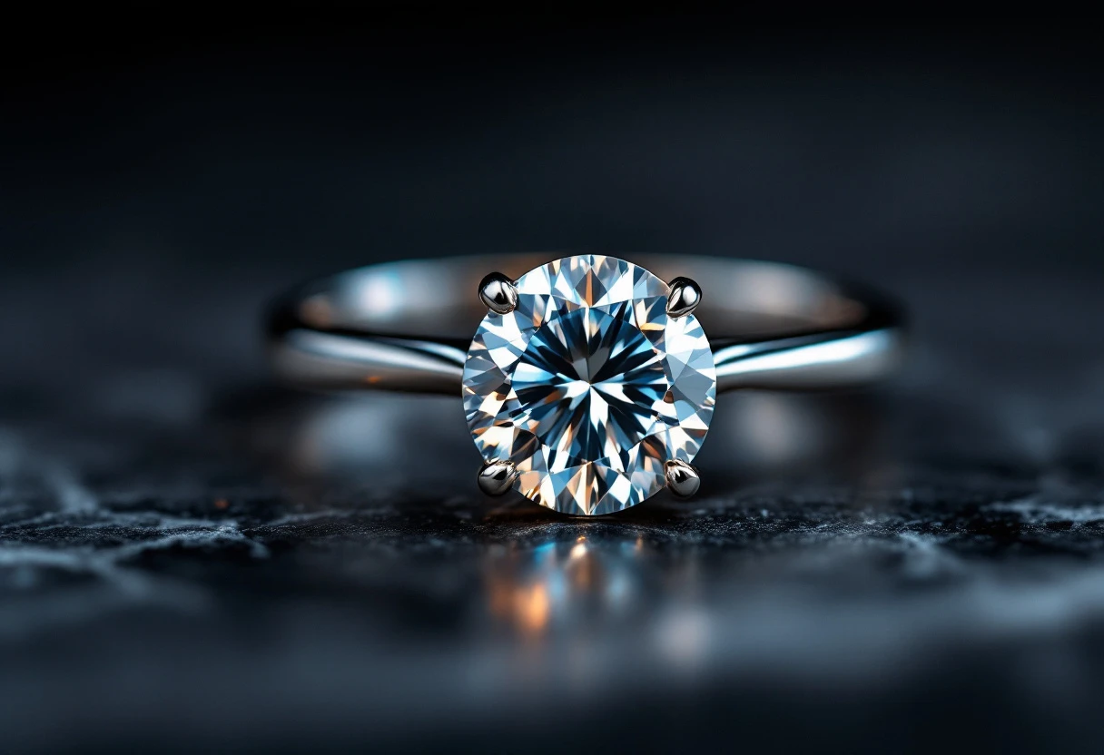 Solitär-Verlobungsring mit Brillant – Juwelier Benjamin Wiesbaden